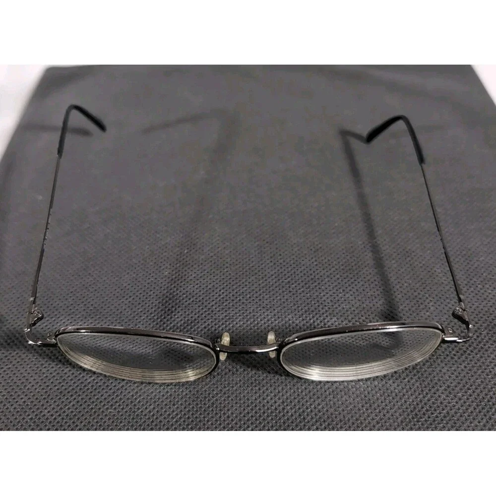 VTG LensCrafters LC713 Shiny Gun Metal Full Rim Eyeglass Frames Only 51-19-140